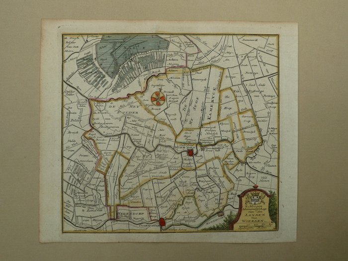 Holland - Utrecht, Woerden; Hendrik de Leth - 't Hoogen Heemraetschap van den Landen van Woerden - 1740