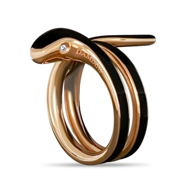 Damiani - Ring - 18 kraat Gulguld -  0.01ct. tw. Diamant (Natur)