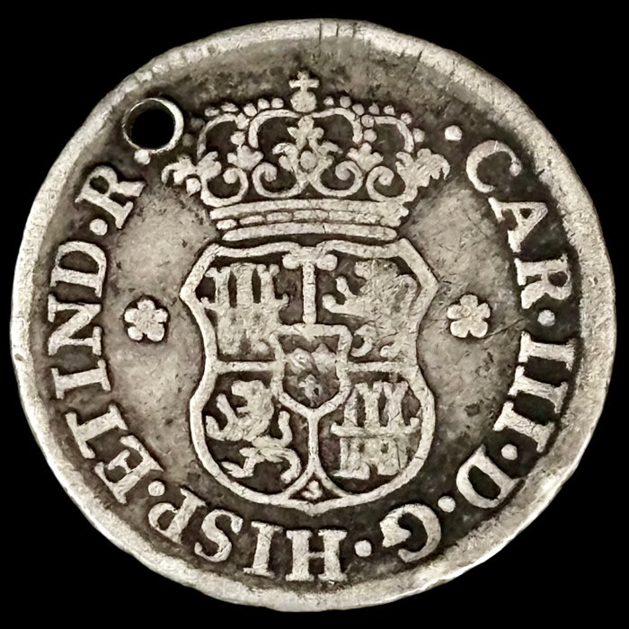 Spanien. Carlos III (1759-1788). Medio Real - 1767 JR - Potosí - (S39-004)  (Ingen mindstepris)