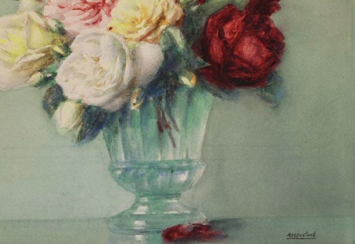 Isidor Rosenstock (1880-1956) - Flowers on a table