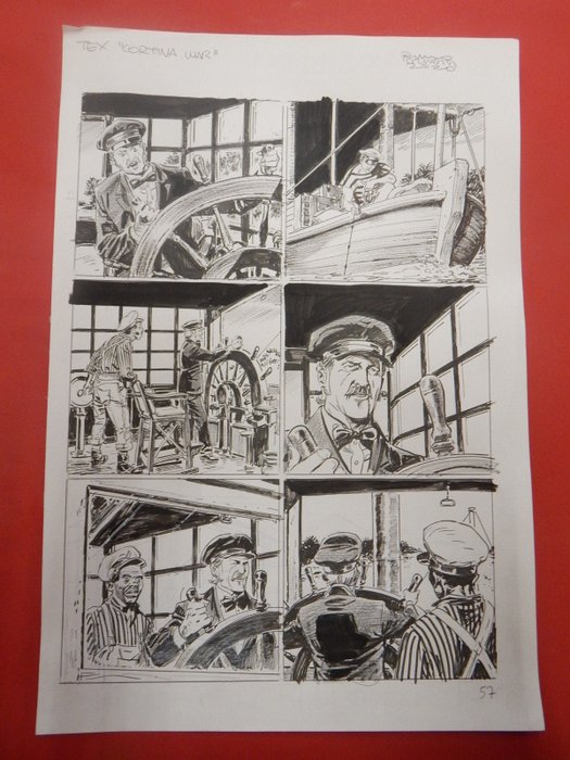 Brindisi Bruno - 7 Original page - Tex Willer #41 - "I guerriglieri di Juan Cortina" - 2022