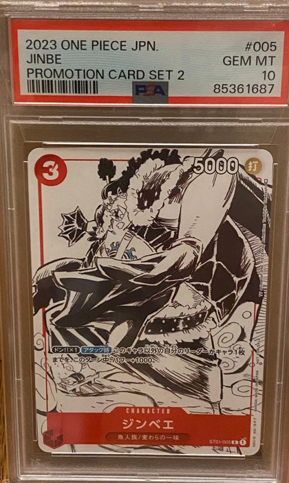 Bandai - 1 Graded card - Promotion Card Set 2 - Jinbe - Carte Promotionnelle 2023 One Piece - PSA 10