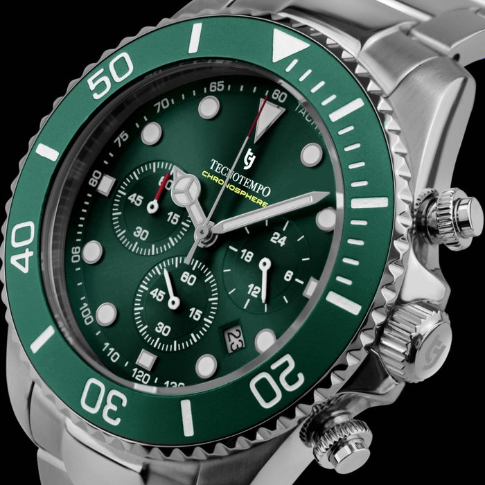 Tecnotempo  - Chronograph 100M - "Chronosphere" Limited Edition - - TT.100CS.GRN (Green) - Mænd - 2011-nu