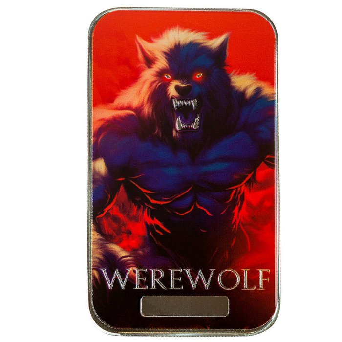 Verden. Silver bar 2024 Limited Halloween Monsters Collection - Werewolf, 1 Oz (.999)