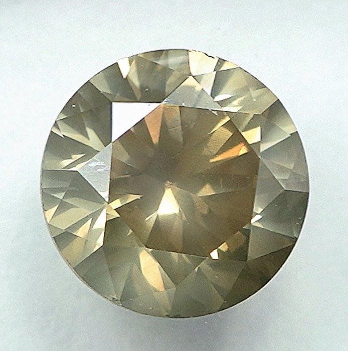 1 pcs Diamant  (Naturfarvet)  - 1.07 ct - Fancy Grålig Gul - SI2 - International Gemological Institute (IGI)