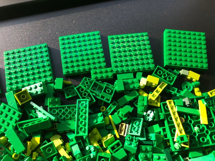 Lego - Geen serie - LEGO Partij van 1000 gram diverse groene bouwstenen en onderdelen