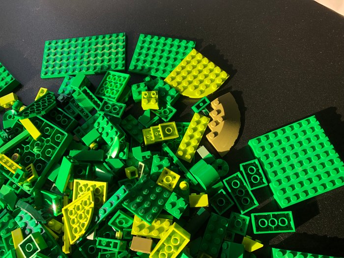 Lego - Geen serie - LEGO Partij van 1000 gram diverse groene bouwstenen en onderdelen