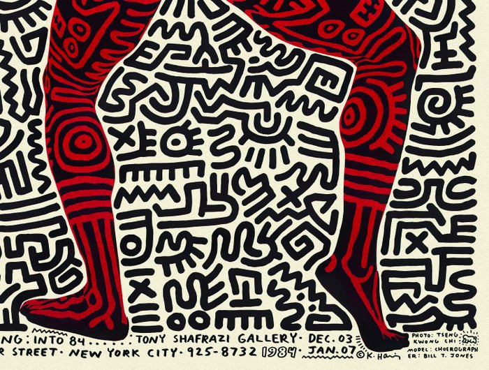 Keith Haring - Keith Haring - The Dancing Man - Exposition Tony Shafrazi Gallery 1984 - Poster