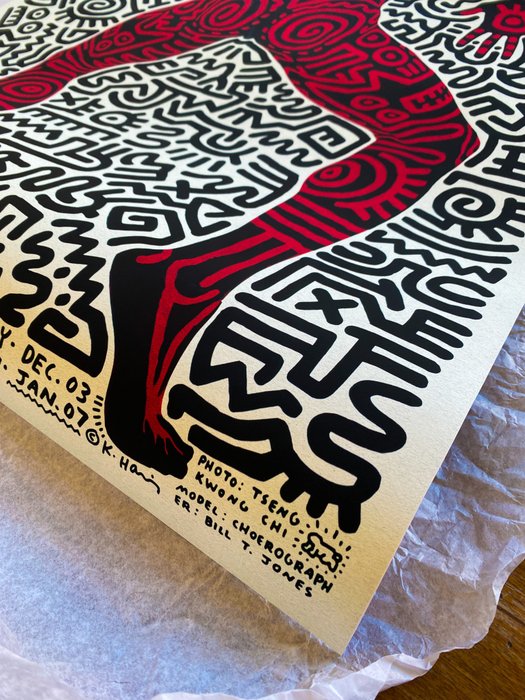 Keith Haring - Keith Haring - The Dancing Man - Exposition Tony Shafrazi Gallery 1984 - Poster