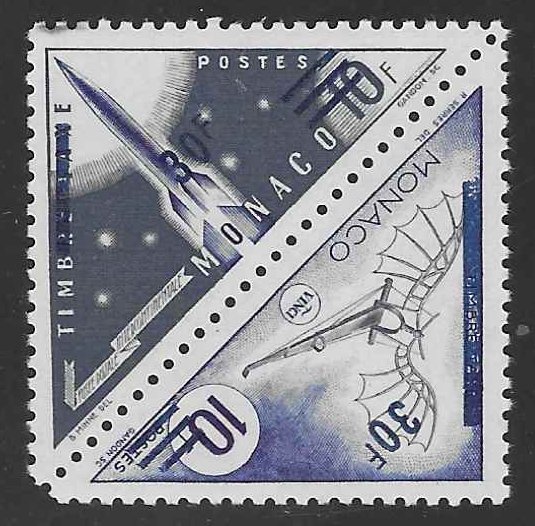 Monaco 1956 - omvendte overbelastninger - ny** - Kalvecertifikat - Yvert n°467d-468d