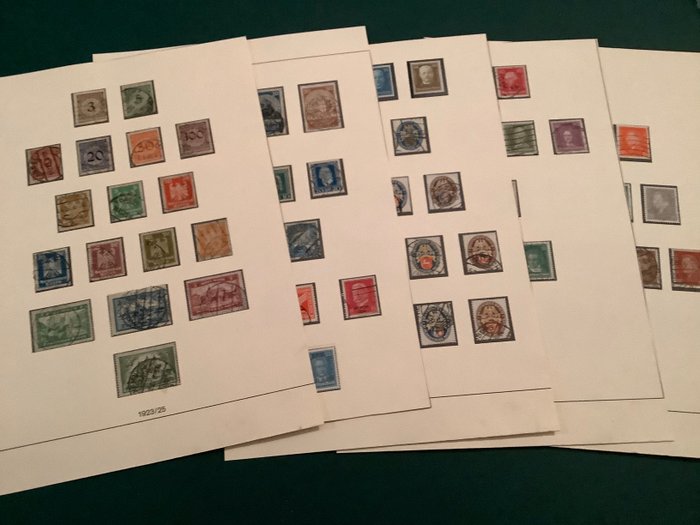 Tyske Kejserrige 1923/1930 - Collection Weimar Republic inklusive IAA- og Nothilfe-serien - Michel 338/440