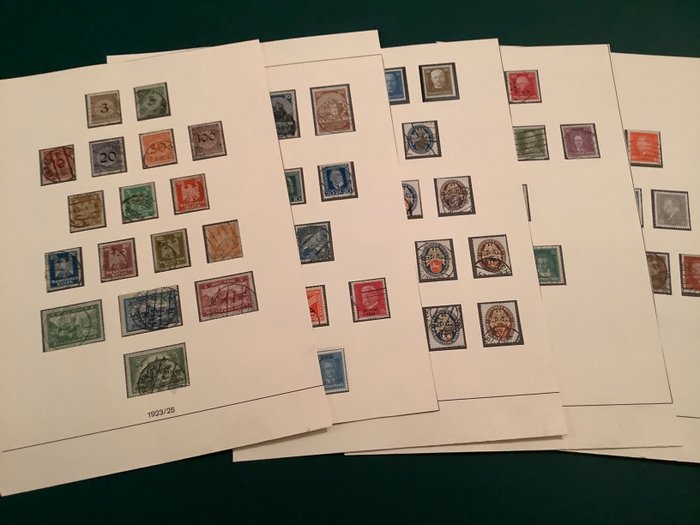 Tyske Kejserrige 1923/1930 - Collection Weimar Republic inklusive IAA- og Nothilfe-serien - Michel 338/440