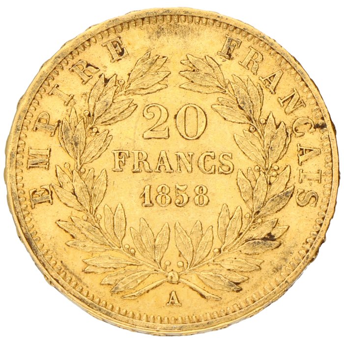 Frankrig Napoléon III (1852-1870) 20 Francs 1858 A