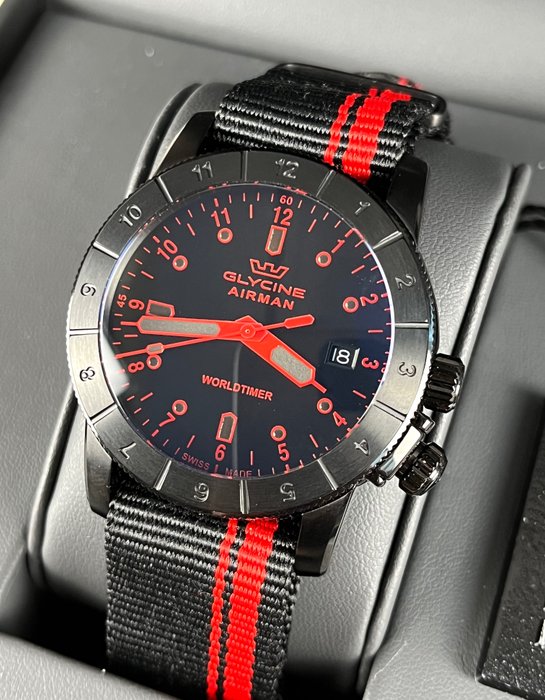 Glycine - Airman Worldtimer Date - GL1037 - Ingen mindstepris - Mænd - 2011-nu