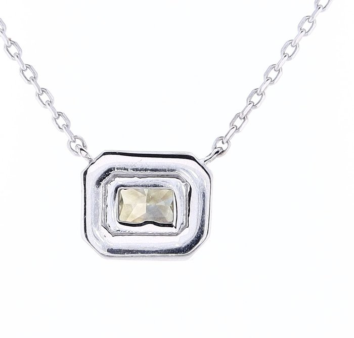 Halskæde med vedhæng - 14 karat Hvidguld -  0.70ct. tw. Diamant (Naturfarvet) - Diamant