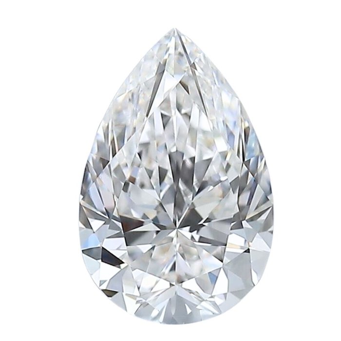 1 pcs Diamant  (Natur)  - 051 ct - Pære - F - VVS1 - Gemological Institute of America (GIA)