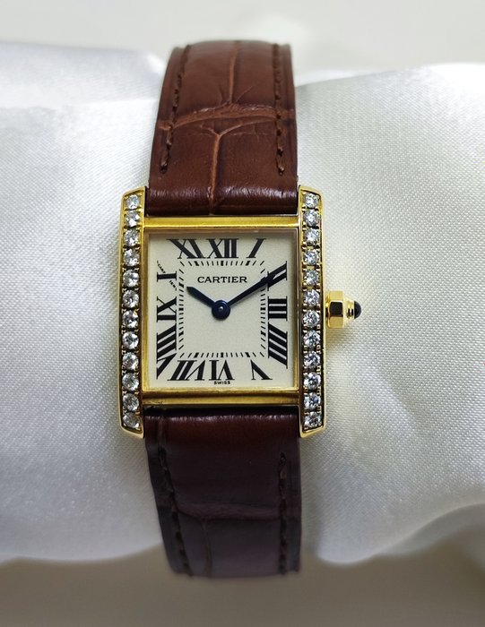 Cartier - Tank Française 18K Gold Diamond - Ref. 2385 - Kvinder - 2000-2010