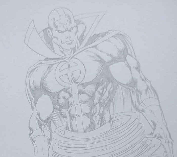 MC Wyman - 1 Original drawing - Justice League of America - RED TORNADO - 2009