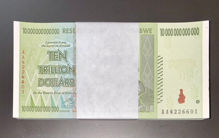 Zimbabwe. - 100 x 10 trillion Dollars 2008 - Pick 88  (Ingen mindstepris)