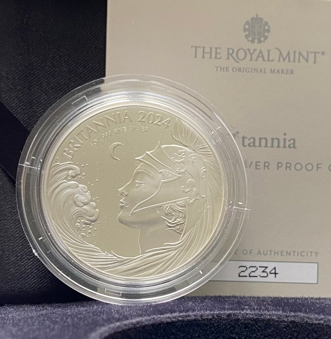 Storbritannien. 2 Pounds 2024 Britannia, 1 Oz (.999) Proof  (Ingen mindstepris)