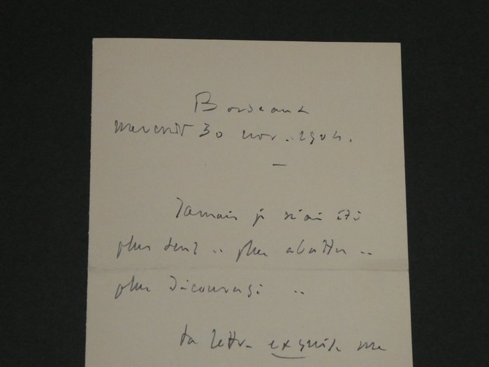 Jules Massenet - Lettre autographe signée de 4 pages, "J'en pleure..." - 1904