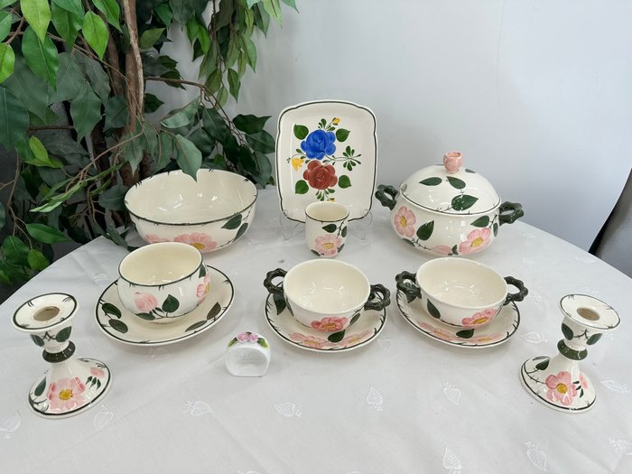 Villeroy  Boch Bauernblume Suppen-Set - Middagssæt (12) - Porcelæn - 12-delt håndmalet stykke