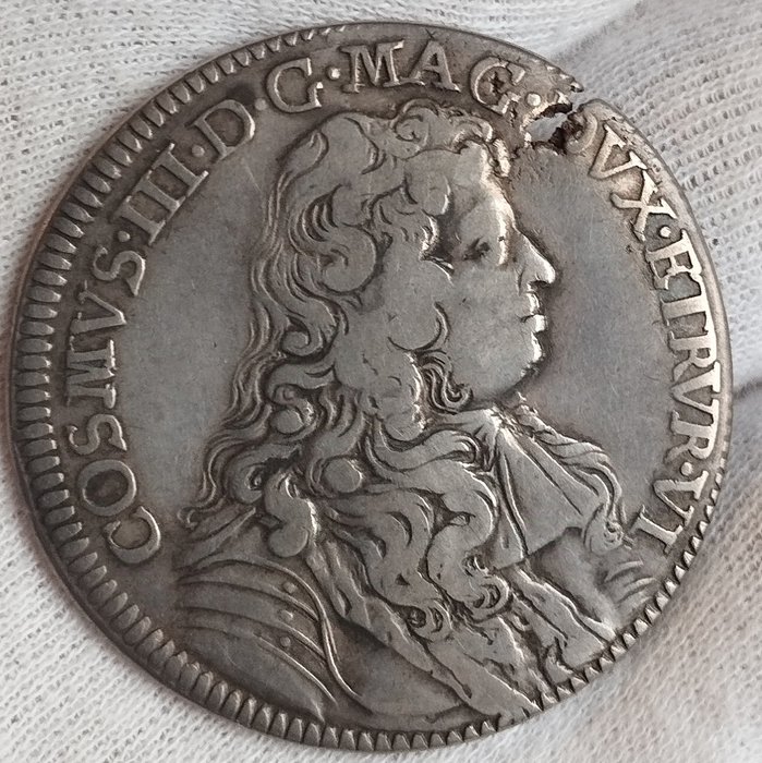 Italien, Storhertugdømmet af Toscana. Cosimo III de' Medici (1670-1723). 1/2 Piastra 1676