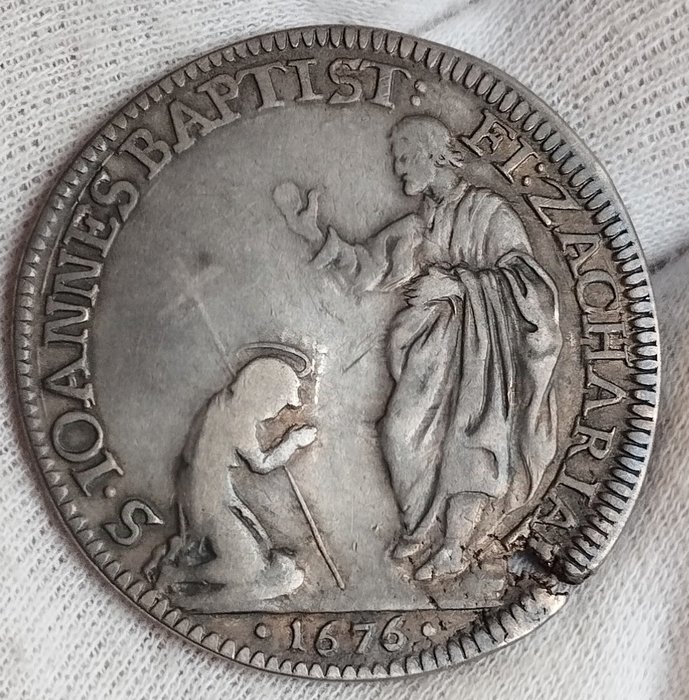 Italien, Storhertugdømmet af Toscana. Cosimo III de' Medici (1670-1723). 1/2 Piastra 1676