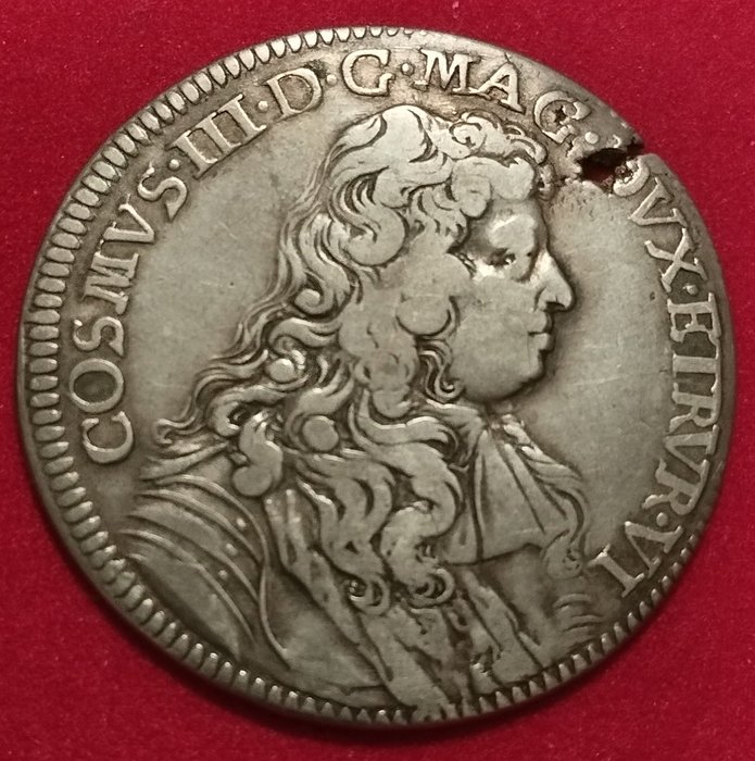 Italien, Storhertugdømmet af Toscana. Cosimo III de' Medici (1670-1723). 1/2 Piastra 1676