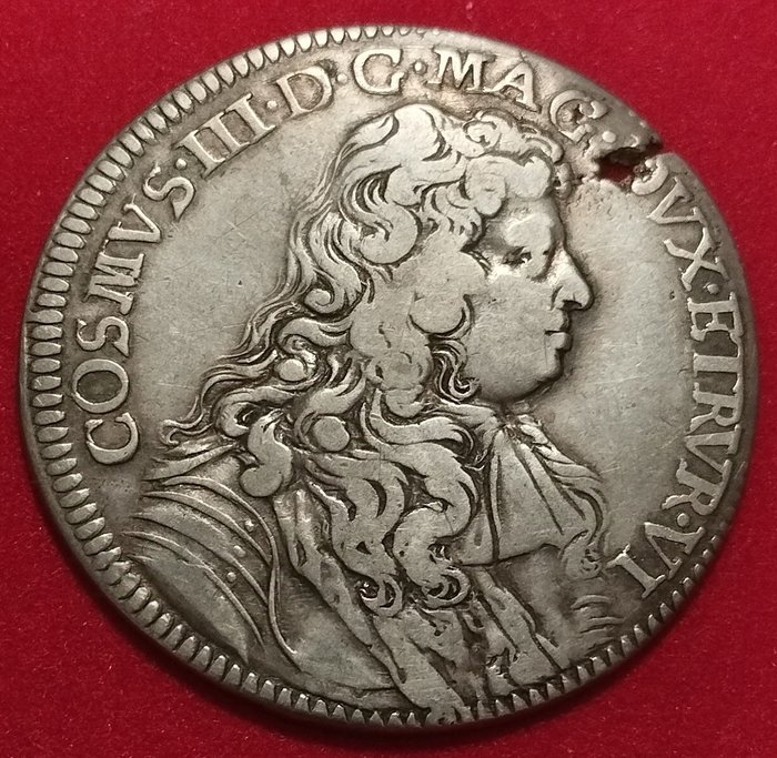 Italien, Storhertugdømmet af Toscana. Cosimo III de' Medici (1670-1723). 1/2 Piastra 1676