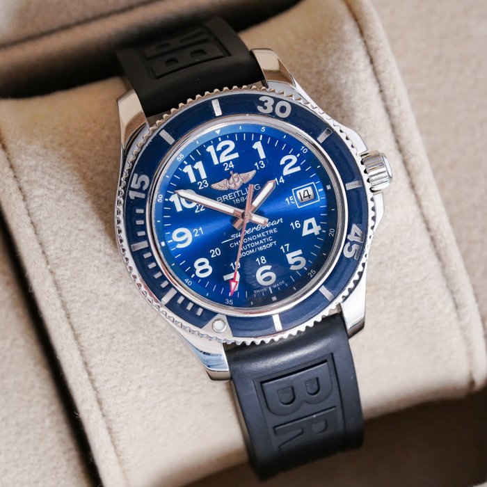 Breitling - Superocean II 42 Blue Dial Date - A17365 - Mænd - 2011-nu