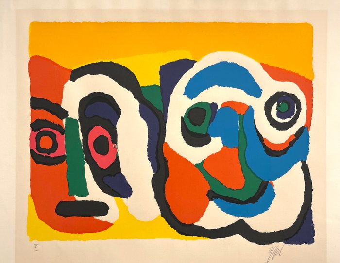 Karel Appel (1921-2006) - Composition double