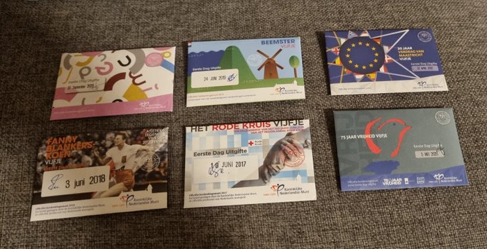 Holland. Coin Card 2017/2023 (6 Coincards)  (Ingen mindstepris)