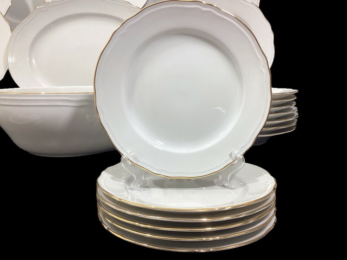 Bordservice til 12 (41) - Antik bruser - Guld, Porcelæn