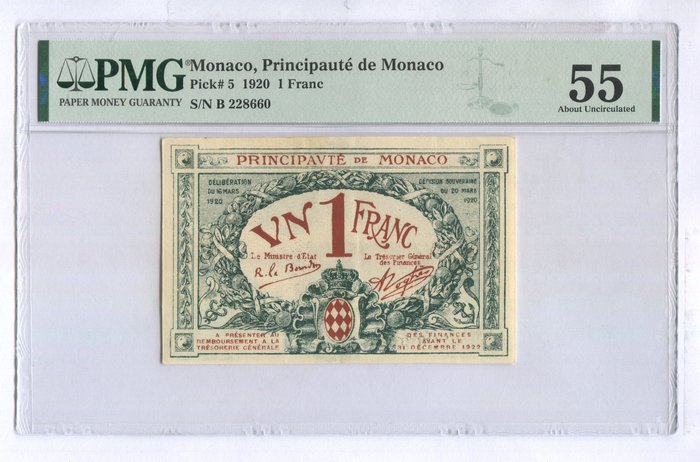 Monaco. - 1 Franc - 1920 - Pick 5