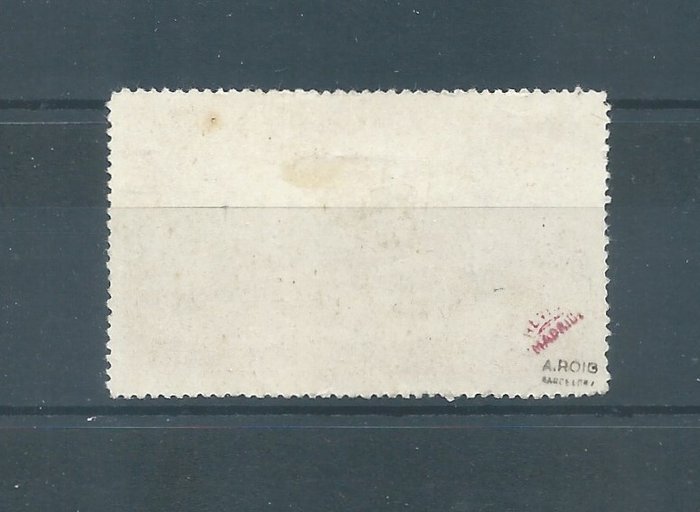 Spanien 1938 - Ubåd-trykfejl og farvefejl - Edifil Esp. nº 780ccb