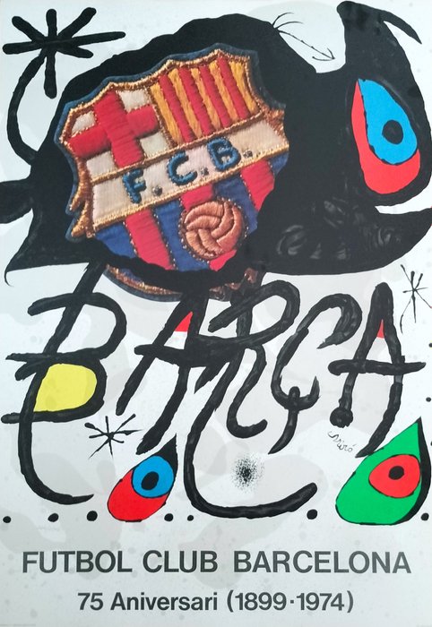 Joan Miro (1893-1983) - Futbol Club Barcelona  -  75 Aniversari (1899-1974)