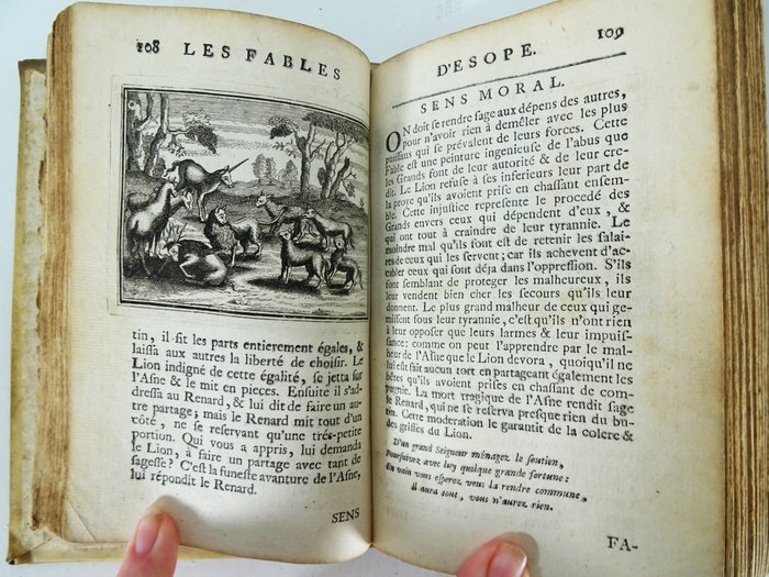 Aesopus - Les fables d'Esope phrigien, avec celles de Philelphe. Traduction nouvelle, enriche de discours - 1708