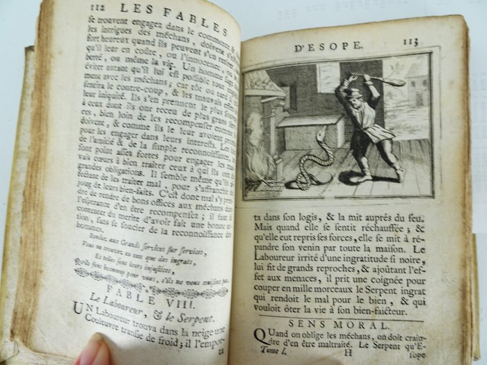 Aesopus - Les fables d'Esope phrigien, avec celles de Philelphe. Traduction nouvelle, enriche de discours - 1708