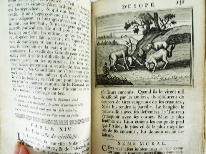 Aesopus - Les fables d'Esope phrigien, avec celles de Philelphe. Traduction nouvelle, enriche de discours - 1708