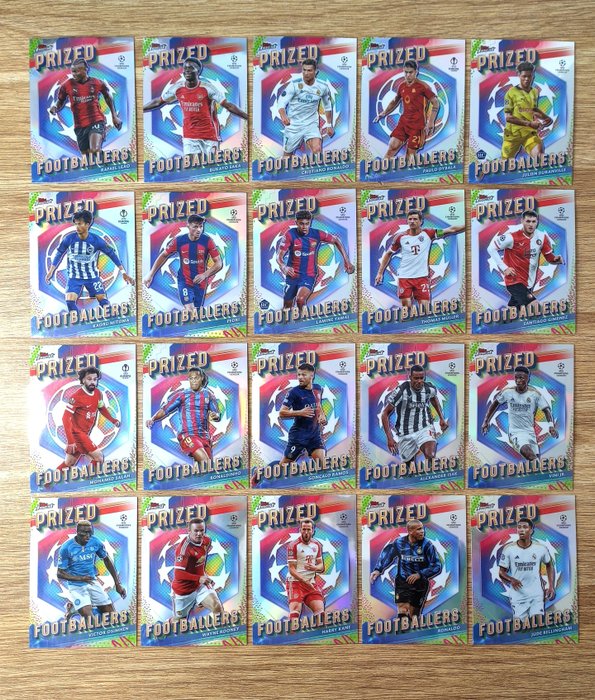 2023/24 Topps Finest UEFA Prized Footballers - Lamine Yamal  Ronaldinho  Cristiano Ronaldo - 1 Complete Set - Næsten så god som ny (NM)