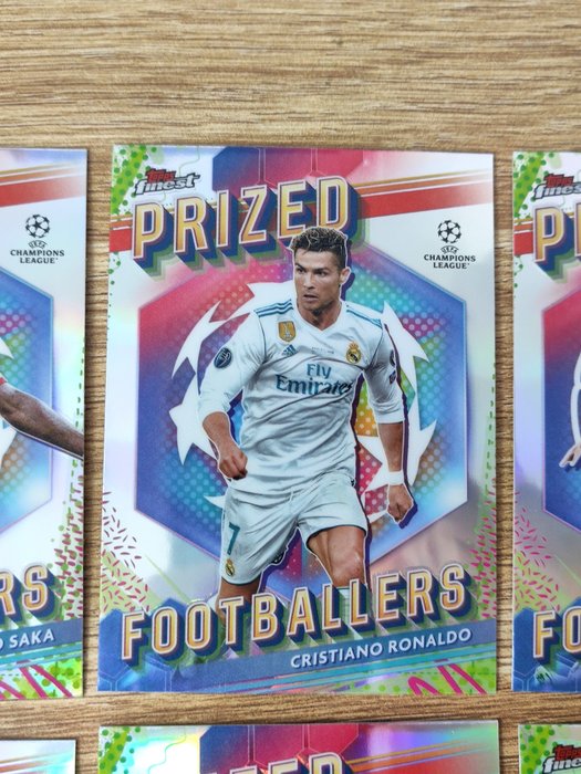 2023/24 Topps Finest UEFA Prized Footballers - Lamine Yamal  Ronaldinho  Cristiano Ronaldo - 1 Complete Set - Næsten så god som ny (NM)