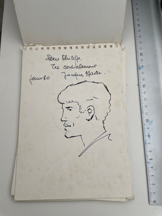 Jacques Martin - 1 Original signeret tegning - Lefranc - 1980