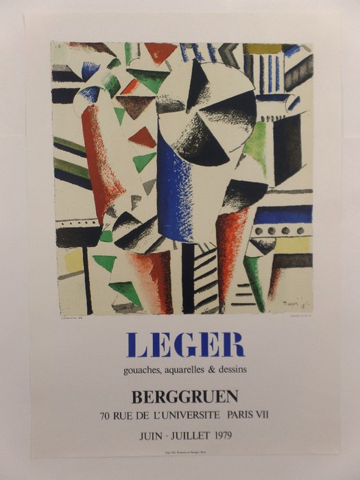 Fernand Leger, afte - Suite of 3 Gallery exhibition posters in Paris-1962