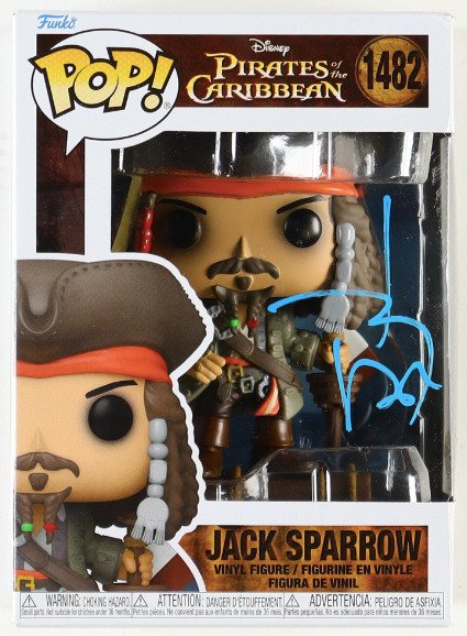 Funko Pop! - Johnny Depp Signed "Pirates of the Caribbean" - #1482 Jack Sparrow Funko Pop! - ACOA - Figur - Vinyl