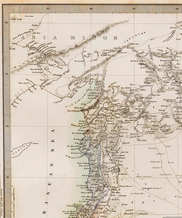 Middle East - Syrien, Det Hellige Land, Sinai-halvøen; S.D.U.K. - Syria - 1839