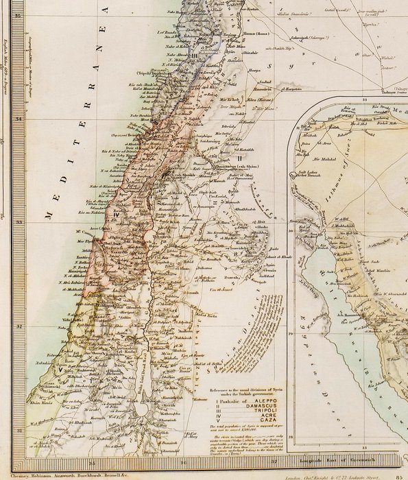 Middle East - Syrien, Det Hellige Land, Sinai-halvøen; S.D.U.K. - Syria - 1839