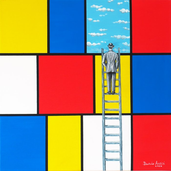 Dario Assisi - Magritte in the Mondrian world - A new world!