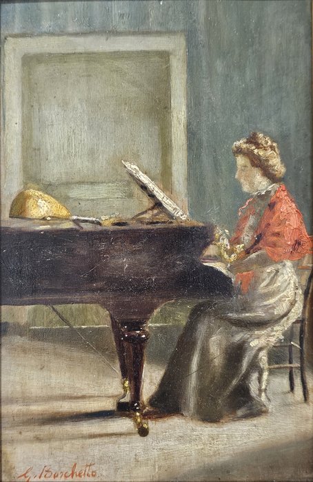 Giuseppe Boschetto (1841 - 1918) - Al pianoforte