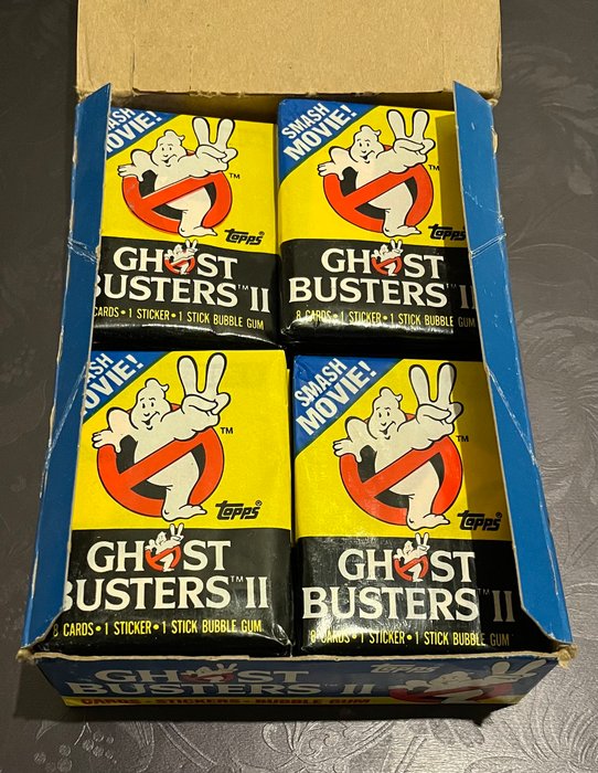 Topps - 1 Box - Ghostbusters II - 1989 - Original Vintage Hobby Box - 35 Sealed Wax Packs